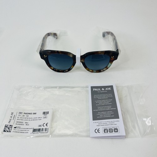 Seaport Paul & Joe Pascha02 E660 Spotted Blue Brown Tortoise Sunglasses - Picture 2 of 11