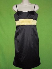 Nine West dress black knee length size 6 party cocktail empire waist stretch 