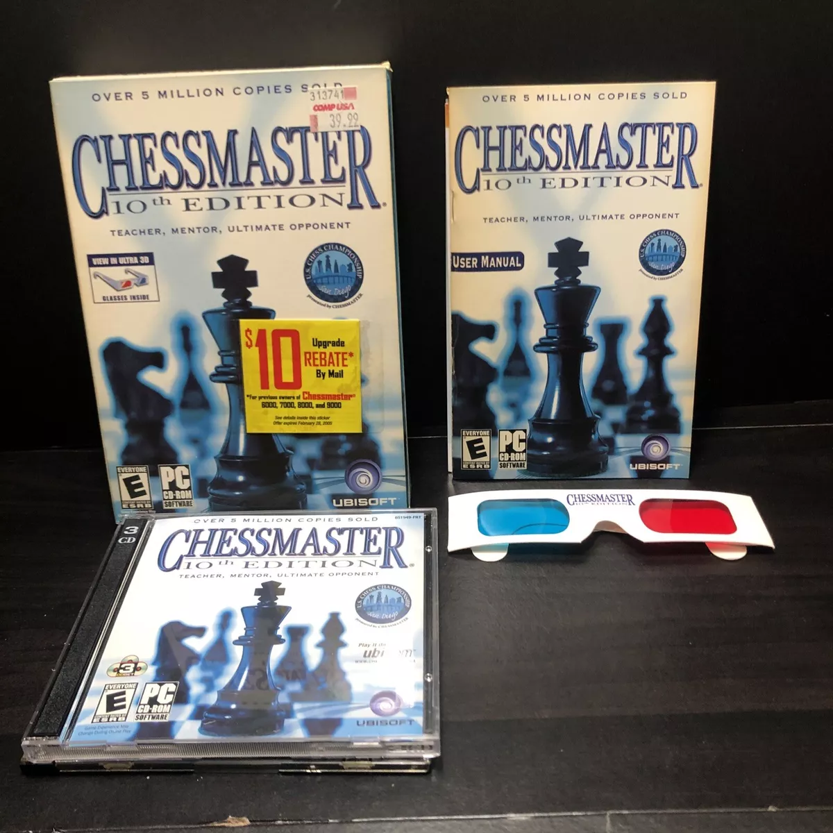 Chessmaster 10th Edition Computer Chess Game PC Complete w/ Manual Josh  Waitzkin