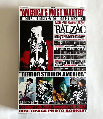BALZAC AMERICA'S MOST WANTED JAPAN VHS VIDEO 2003 NTSC Misfits Horror Punk B01