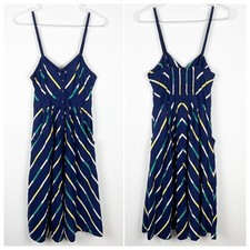 Urban Outfitters Cooperative Navy Blue Striped Midi Sundress Size 4 Pockets