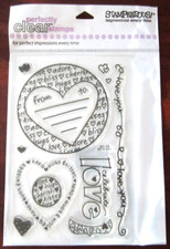 Stampendous Perfectly Clear Stamps Celebrate Love Valentines Hearts Sayings