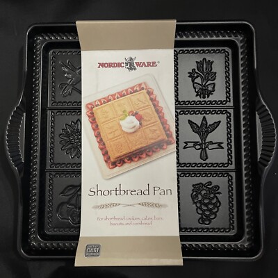 Nordic Ware Shortbread Pan Fruit Flowers Hummingbird Butterfly Made In USA