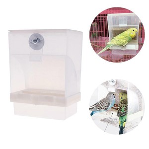 Poultry Feeder Automatic Acrylic Food Container Parrot Pigeon