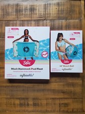 Justice Inflatable Mesh Hammock Pool Float, Converts to Chair, Drifter, Saddle