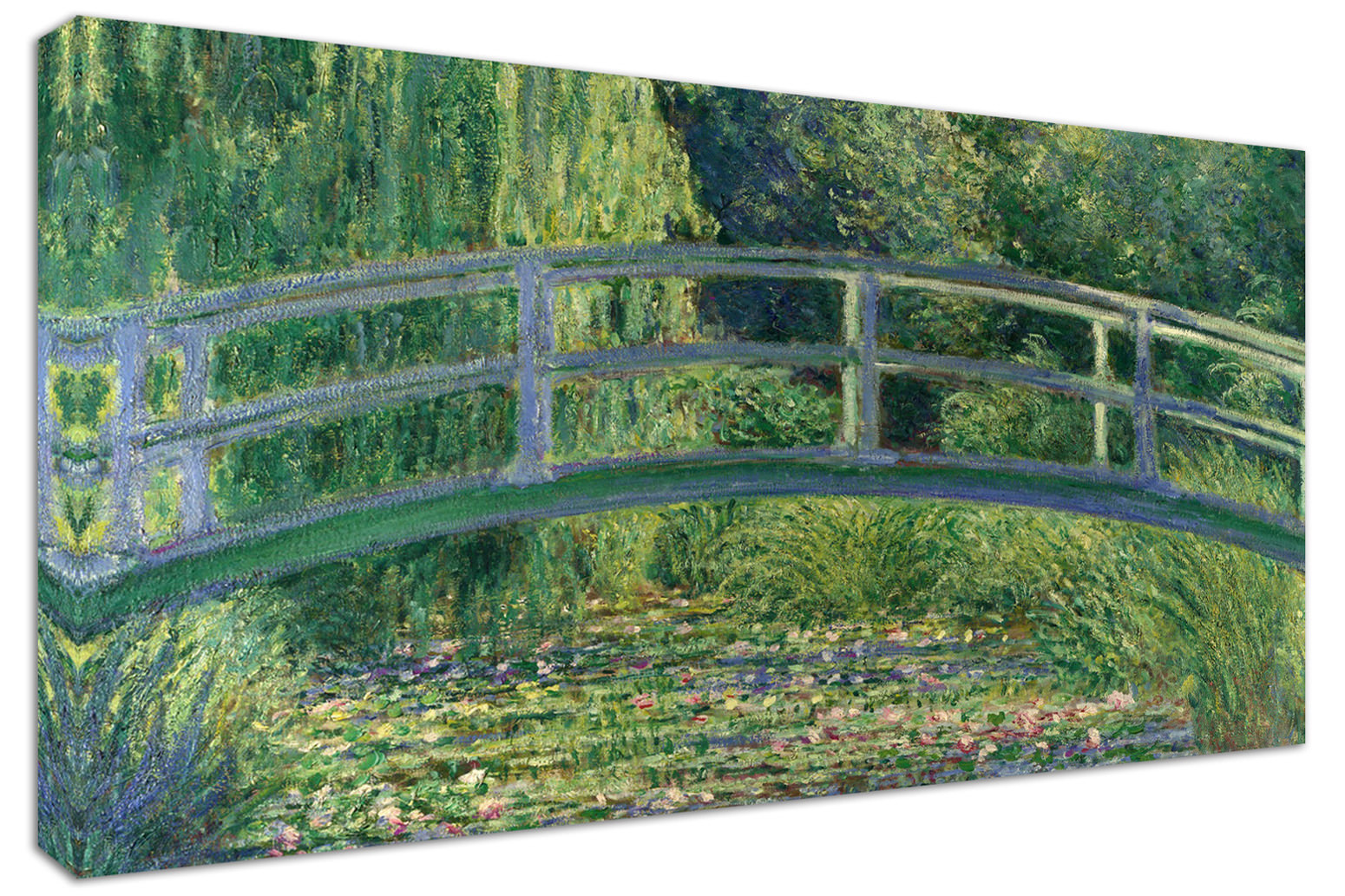 Tableau Décoratif Monet Nymphéas 40 - Reproduction Sur Toile - Sur Mesure - Fabriqué En Italie