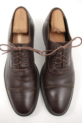 a.testoni Basic Brown Leather Cap Toe Men