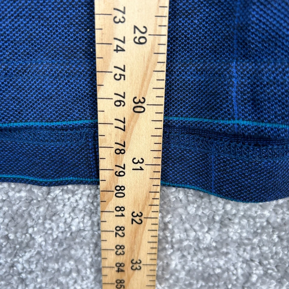 Camisa polo de golf Payne Stewart Legacy para hombre XL azul a cuadros manga larga vintage Foto 3 de 4