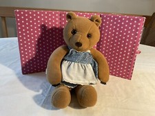 VTG 1981 FISHER PRICE PLUSH MAMA TEDDY BEAR, ORIG. DRESS, 15 IN., WASHABLE 248