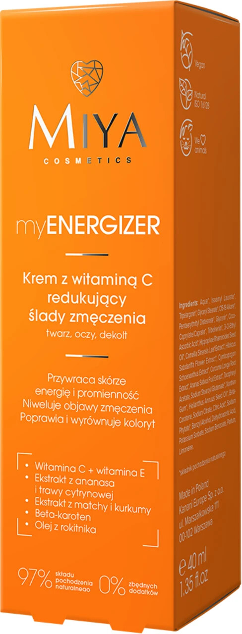 Miya Cosmetic myEnergizer Face Eye Cream Vitamin C Matcha Turmeric Beta Carotene