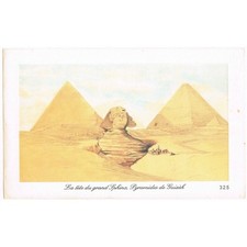 La TÊTE du Grand SPHINX Pyramides de GUIZEH Carte N°325 Dimensions 140 x 225 mm