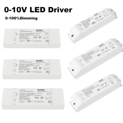 0-10V Dimmbarer LED Trafo 230V to 12V 24V 12W 40W 75W Dimmer Netzteil Driver 