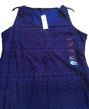 NWT Tatiana B. Blue Sheath Dress Lace Sleeveless Lined Sz XXL, $98.00