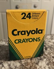Vintage 1988 Crayola Crayons 24 Pack Complete Binney Smith Brand New NOS