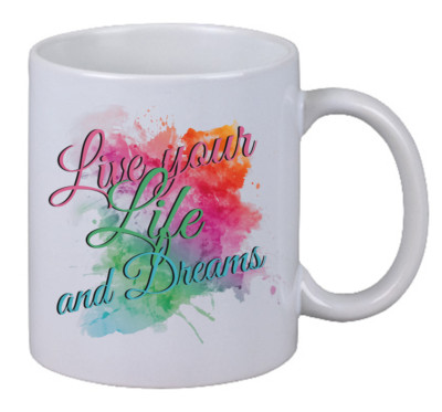 Kaffee Tasse ''Live Your Own Life And Dreams'' Geschenk Weihnachten Kollegin Büro