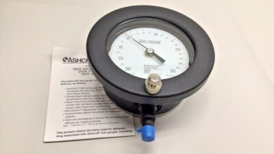 Ashcroft 45-1082AS-02L-30IMV&30# Test Gauge 4-1/2'' Lower Connect 1/4''npt Bronze