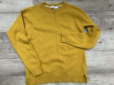 Next Pure Cashmere Jumper Size S 10 Mustard Yellow Superb Condition