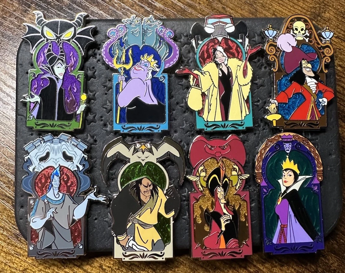 2024 Disney Parks Villains Mystery Box Complete 8 Pin Set