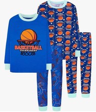 Boys Pajamas 4 Pieces Long Set 100 Cotton Sleepwear size 18-24M 