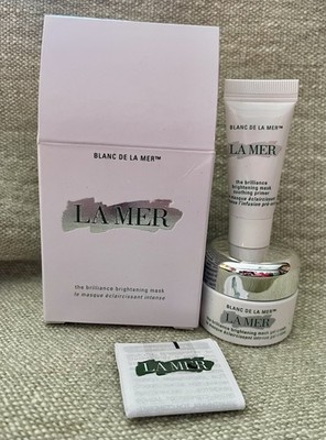 La Mer The Brilliance Brightening Mask .24 Oz Soothing Primer .1 Fl Oz NO BRUSH