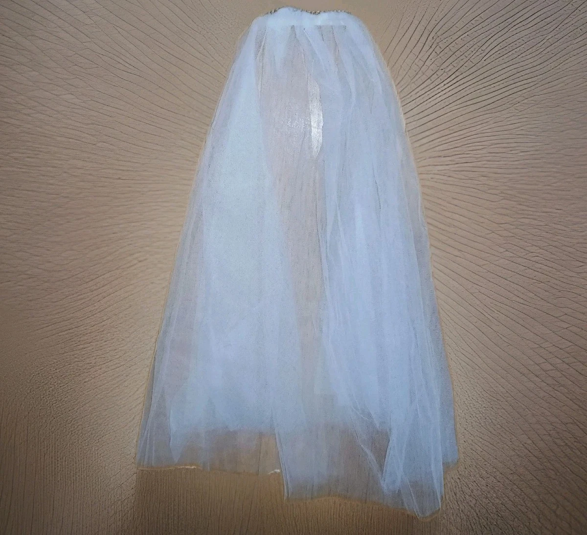 David\'s Bridal Ivory Short Tulle Veil Set-218-11380365-Ivory.jpg?v=  main image 2
