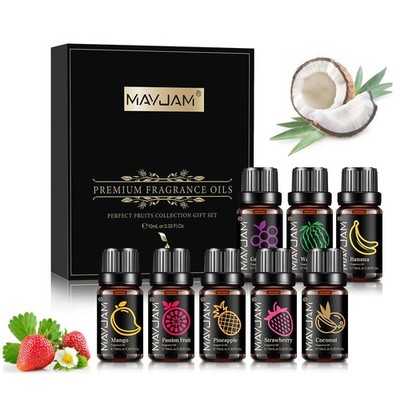 MAYJAM Fruchtiges Duftöl Set 8 x 10 ml, 80 ml (1er Pack), 8 Düfte - 1 