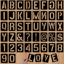 42 PCS Alphabet Stencils, Letter Stencils for Painting Reusable Stencil Letters