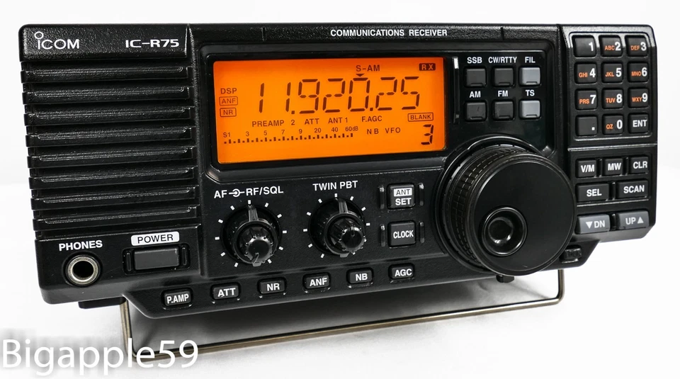 Icom IC-R75 Shortwave Amateur Radio Receiver w/ Sync Detector & UT-106 DSP Unit - Image 3 of 4