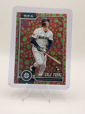 2026 Topps Series 1 Holiday Polka Dots Green Pink Cole Young RC Mariners #129
