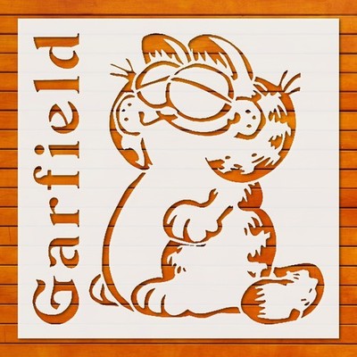 Garfield Character Wall Art Reusable Plastic Stencil for DIY Crafts - StencilAir