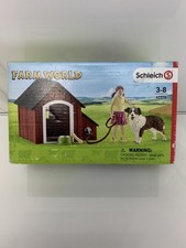 Schleich Farm World Dog Kennel Toy Playset, Australian Shepherd 42376