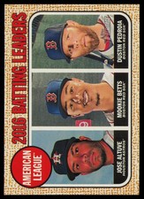 2017 Topps Heritage Batting Leaders #2 Altuve, Pedroia, Betts
