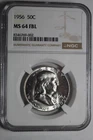 1956 Franklin Half Dollar NGC MS64 FBL #002