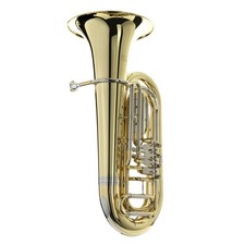MZBB-500L Bb-Tuba, Messing, Lackiert, 4 Ventile, Inkl. ABS-Koffer, Mundstück