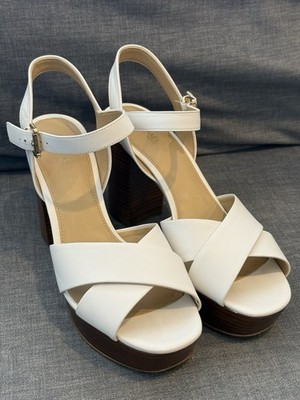 Michael Kors Division Platform Heels, Women s US 9M, Optic White, 45T9DVMA1L