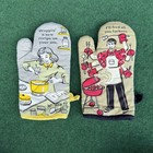 Blue Q Oven Mitt (set of 2) Droppin A New Recipe on Your A**/I'll feed all you — photo 1