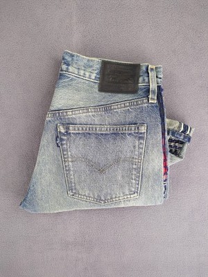 Levi's Made & Crafted 501 Skinny Selvedge Jeans W28 L28 Blau Lightwash Borte Tri