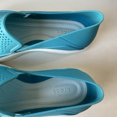 Crocs Unisex Adult Slippers, Light Blue Slip On Casual Shoes  display picture 3