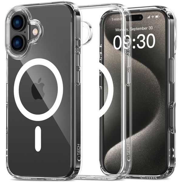 Tech-Protect Flexair Hybrid Magsafe HüLle Iphone 16 Transparent-image