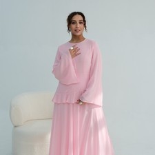 Dubai Women Long Dress Evening Maxi Robe Abaya Muslim Kaftan Ramadan Turkey Gown