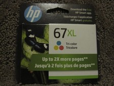 HP 3YM58AN Tri Color Cyan Magenta YelIow Ink Cartridge Genuine  67XL OCT/2026