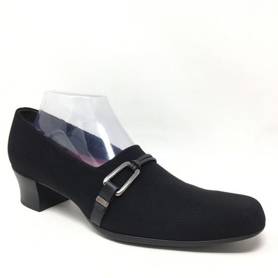 Munro American Cindi Pump Heels Shoes Womens Size 10.5 N Black Slip On Comfort