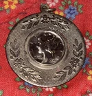 antique jewelry Pendant With Real Mercury Dime 1942 Inlay Vintage Costume