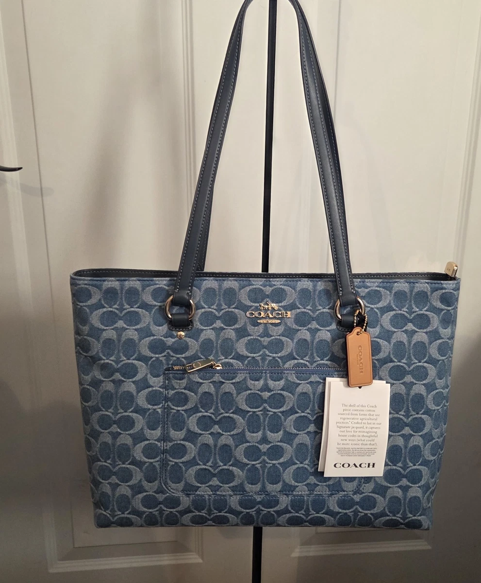 レディース COACH Archive Signature Tote Bag Navy