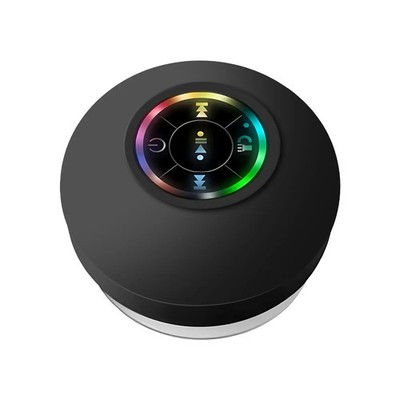 Altavoz Bluetooth K33 con Ventosa Luces LED Impermeable IPX4 Portátil para Ducha