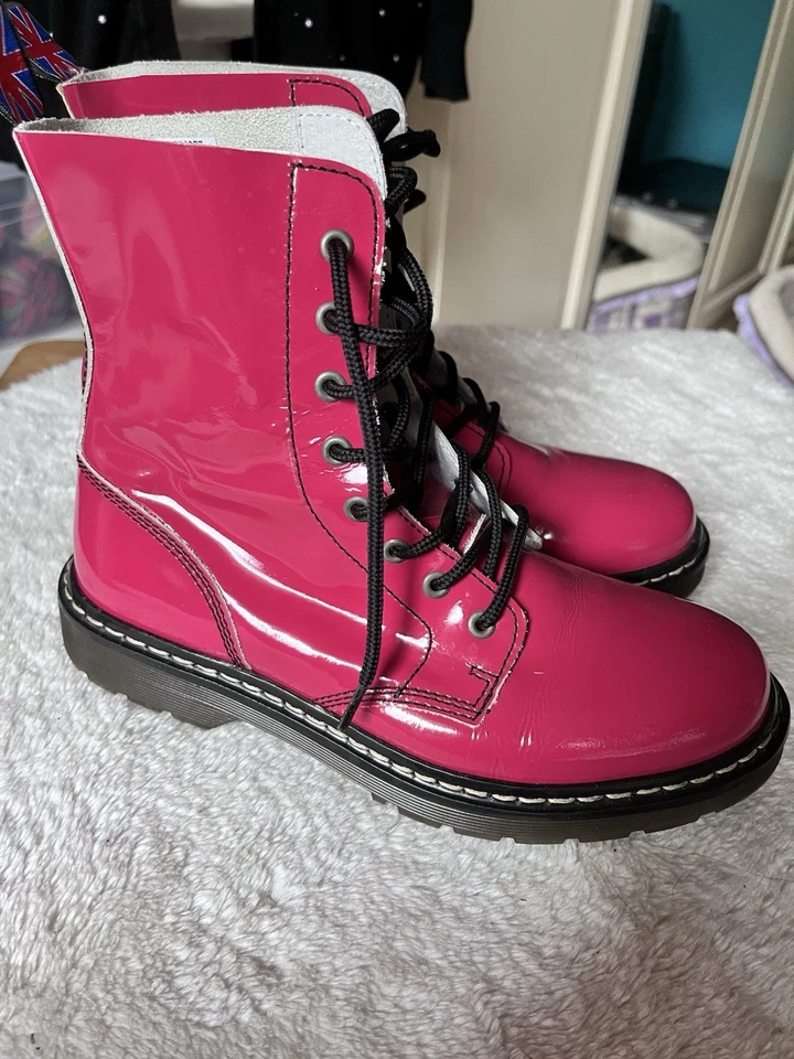 Pinke 8Loch Boots (ähnlich Martens) Gr. 38 Neuwertig Pink - Bild 4 von 4