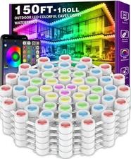 FBZ 150FT Permanent Outdoor RGB Lights - IP67 Waterproof with Smart App Contr...
