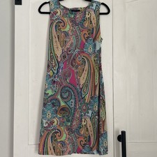 Tommy Hilfiger PAISLEY SLEEVELESS Dress Psychadelic Multi Color WOMENS SIZE 6