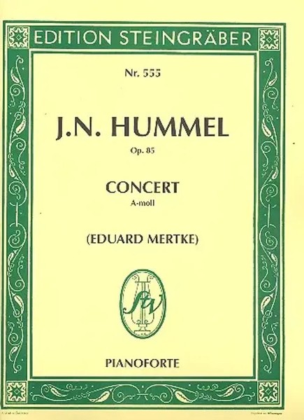 Konzert A-Moll Op.85 FüR Klavier Und Orchester Klavierauszug FüR 2 Klaviere-image