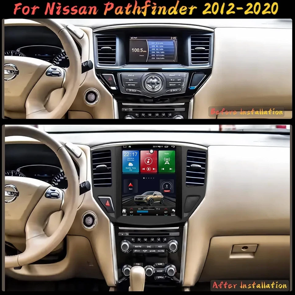 10.4" Android 13 Tesla Smart Car Radio GPS Stereo For Nissan Pathfinder 2011-20 Foto 3 de 4